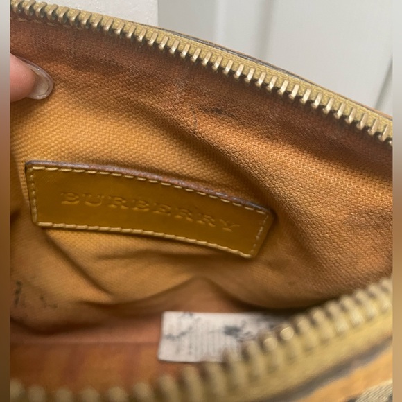 Burberry Haymarket Mini Blaze Mustard Leather Small Crossbody Bag - Picture 2 of 8